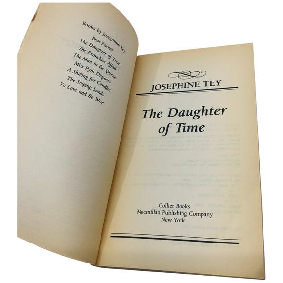 The Daughter of Time by Josephine Tey First Collier Books Edition 1988 Mystery - Picture 5 of 9